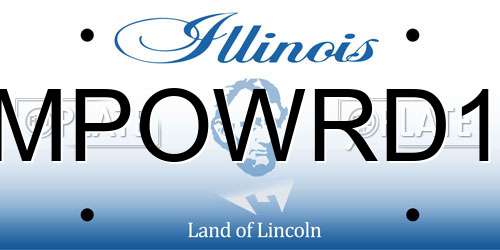 MPOWRD1 Illinois License Plate