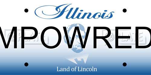 MPOWRED Illinois License Plate