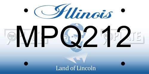 MPQ212 Illinois License Plate