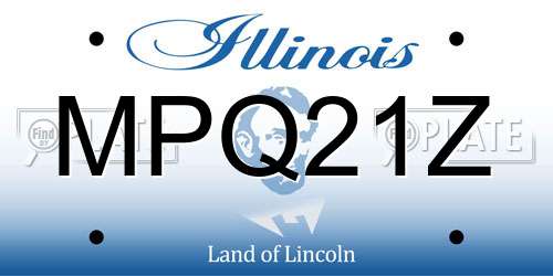 MPQ21Z Illinois License Plate