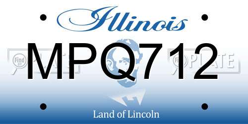 MPQ712 Illinois License Plate