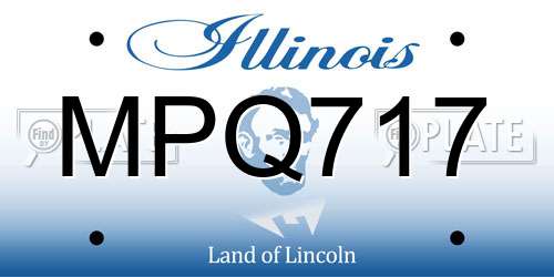 MPQ717 Illinois License Plate