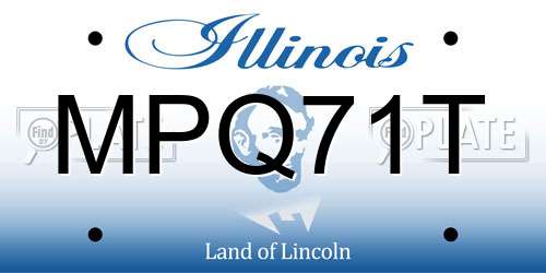 MPQ71T Illinois License Plate