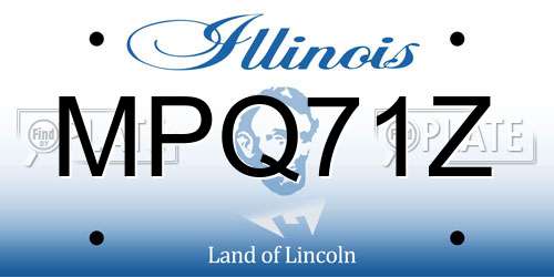 MPQ71Z Illinois License Plate