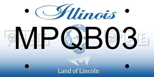 MPQB03 Illinois License Plate