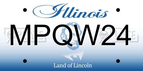 MPQW24 Illinois License Plate