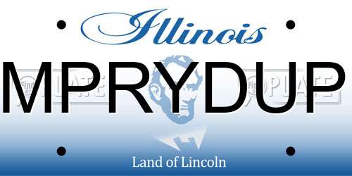 MPRYDUP Illinois License Plate