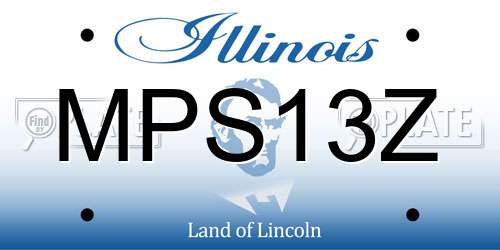 MPS13Z Illinois License Plate