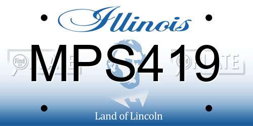 MPS419 Illinois License Plate