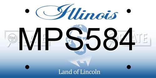 MPS584 Illinois License Plate