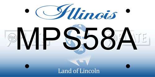 MPS58A Illinois License Plate