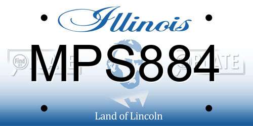 MPS884 Illinois License Plate