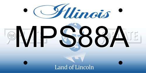 MPS88A Illinois License Plate