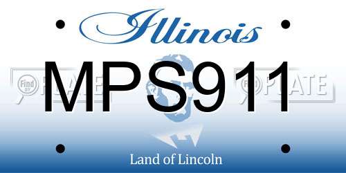 MPS911 Illinois License Plate