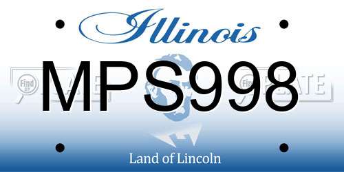 MPS998 Illinois License Plate