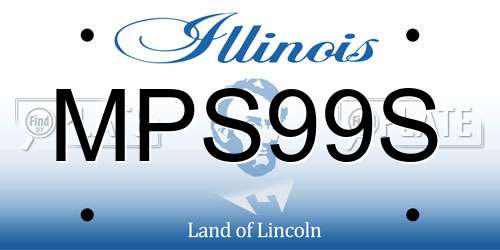 MPS99S Illinois License Plate