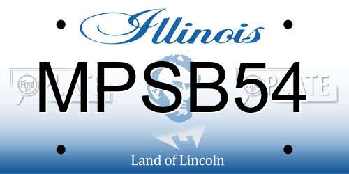 MPSB54 Illinois License Plate