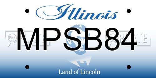 MPSB84 Illinois License Plate