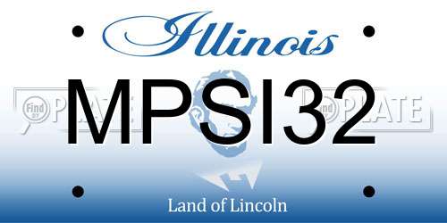 MPSI32 Illinois License Plate
