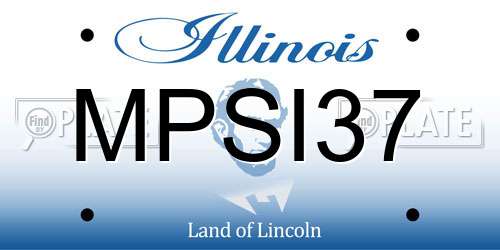 MPSI37 Illinois License Plate