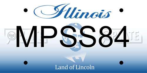 MPSS84 Illinois License Plate