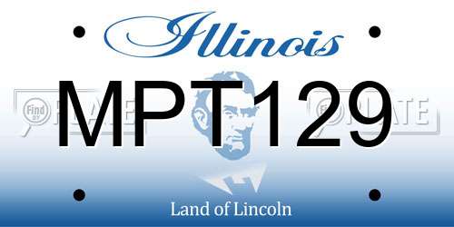 MPT129 Illinois License Plate