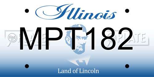 MPT182 Illinois License Plate