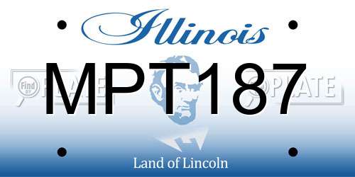 MPT187 Illinois License Plate