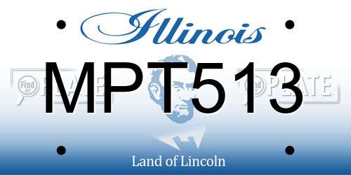MPT513 Illinois License Plate