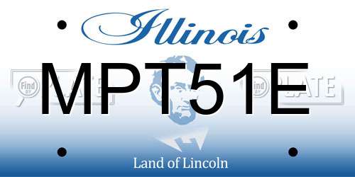 MPT51E Illinois License Plate
