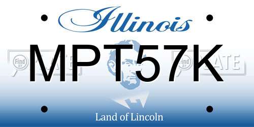 MPT57K Illinois License Plate