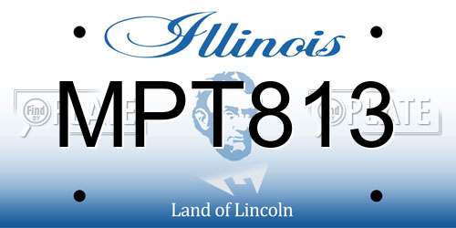 MPT813 Illinois License Plate
