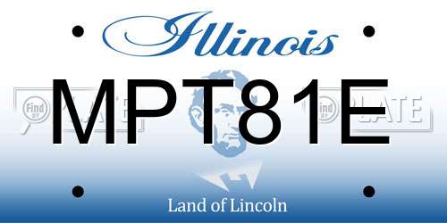 MPT81E Illinois License Plate