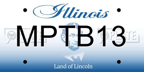 MPTB13 Illinois License Plate