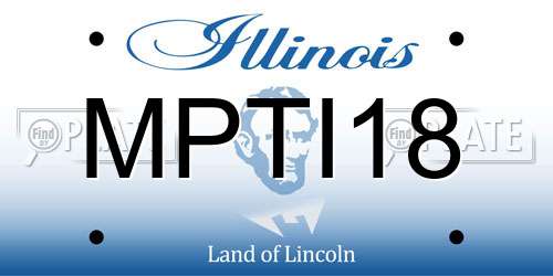 MPTI18 Illinois License Plate