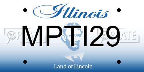 MPTI29 Illinois License Plate