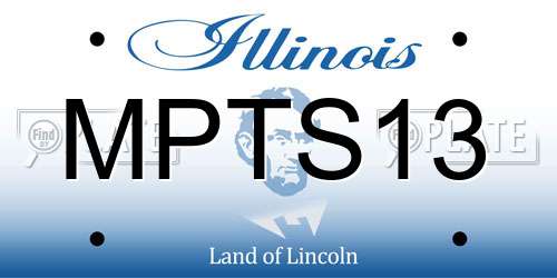 MPTS13 Illinois License Plate