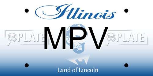 MPV Illinois License Plate