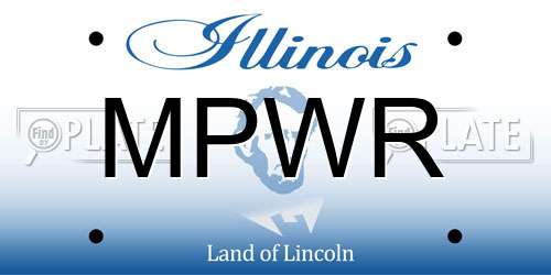 MPWR Illinois License Plate