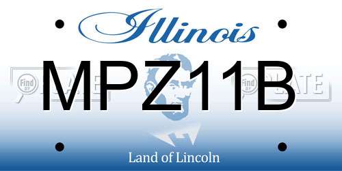 MPZ11B Illinois License Plate