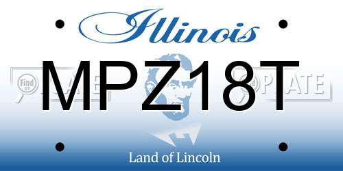 MPZ18T Illinois License Plate