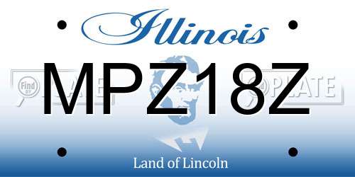 MPZ18Z Illinois License Plate