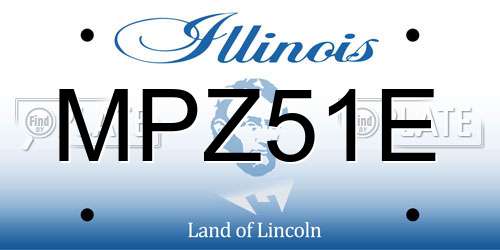MPZ51E Illinois License Plate