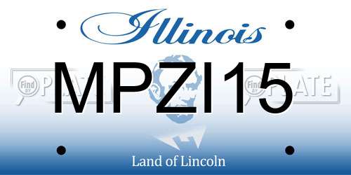 MPZI15 Illinois License Plate