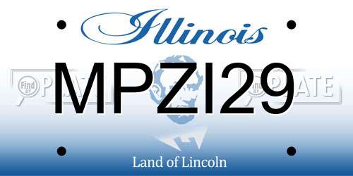 MPZI29 Illinois License Plate