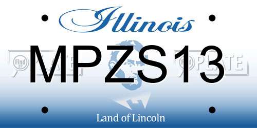 MPZS13 Illinois License Plate