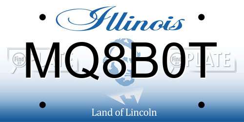 MQ8B0T Illinois License Plate