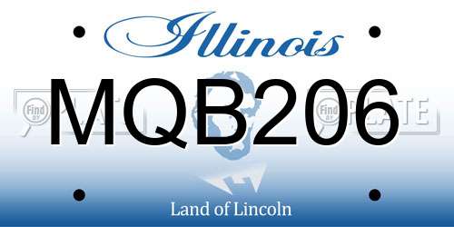 MQB206 Illinois License Plate
