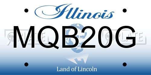 MQB20G Illinois License Plate