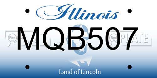 MQB507 Illinois License Plate